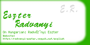 eszter radvanyi business card